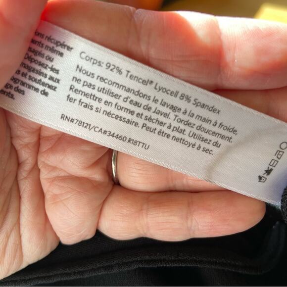 Eileen Fisher L tencel knit cocoon ankle stretch pants elastic waist side pocket - Picture 7 of 7